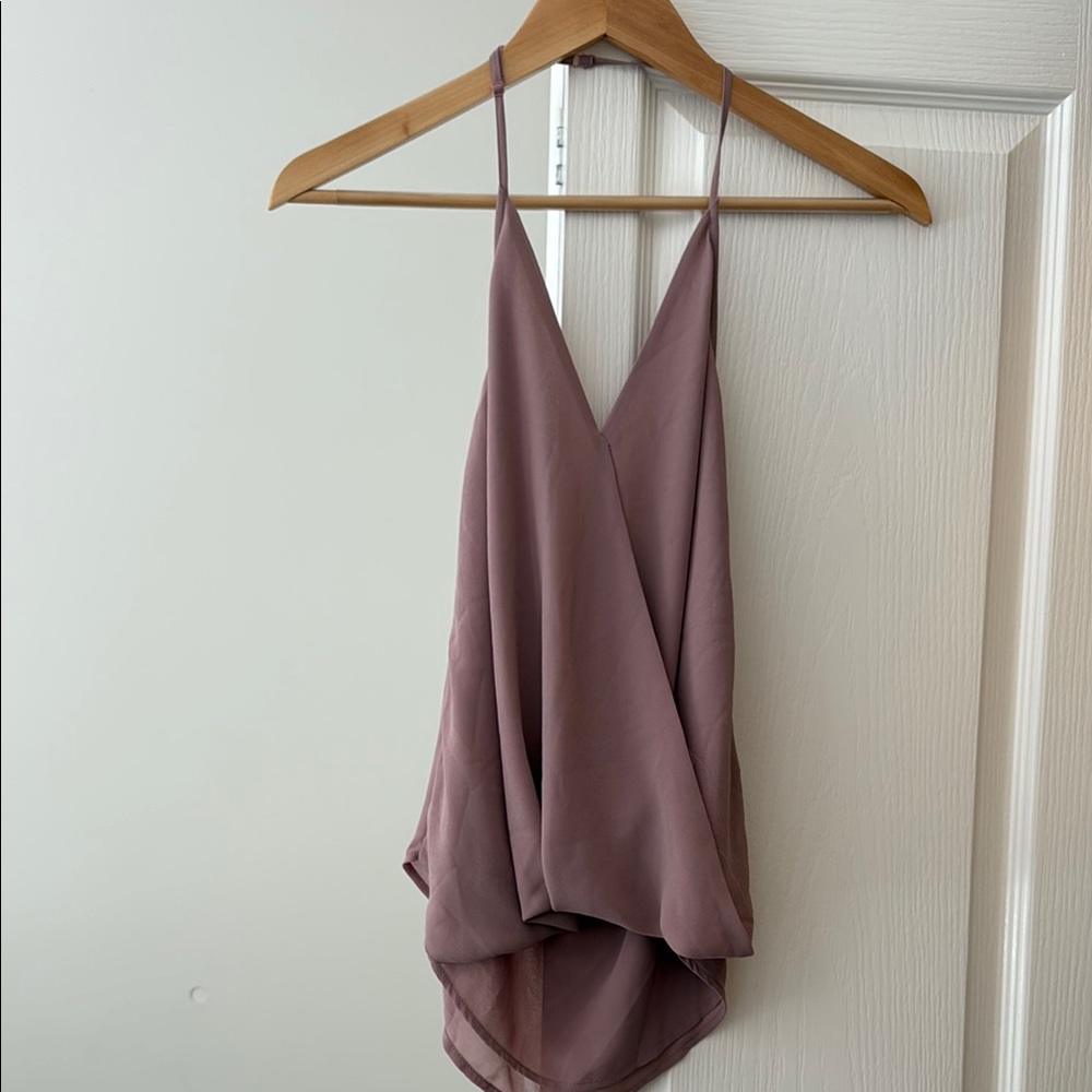 Elegant Mauve Spaghetti Strap Top